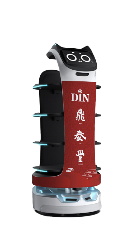 BellaBot donning a customized skin for a restaurant!