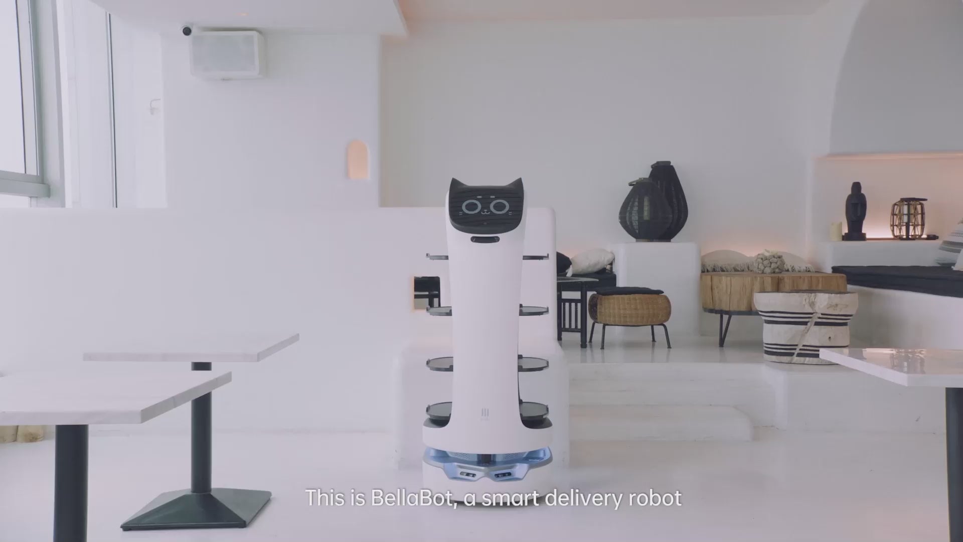 Load video: A commercial for BellaBot, the premium delivery robot
